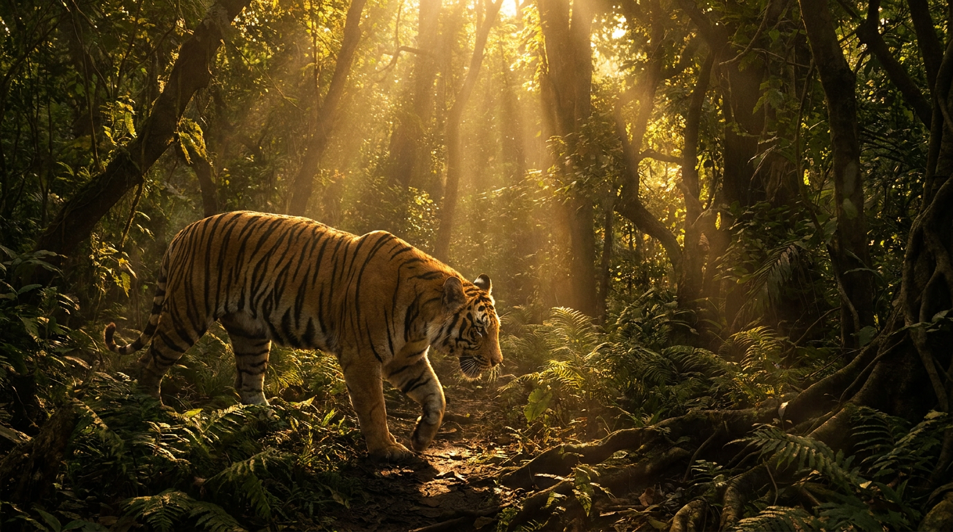 Prowling Jungle Tiger