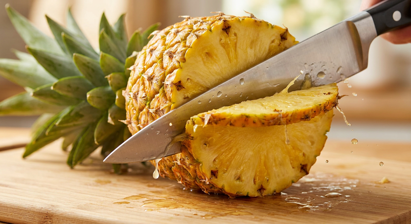 ASMR Pineapple Slicing