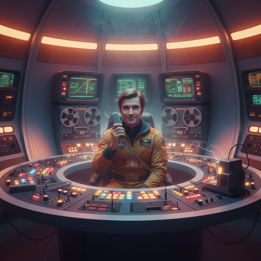 1970s Retro Sci-Fi Command Room