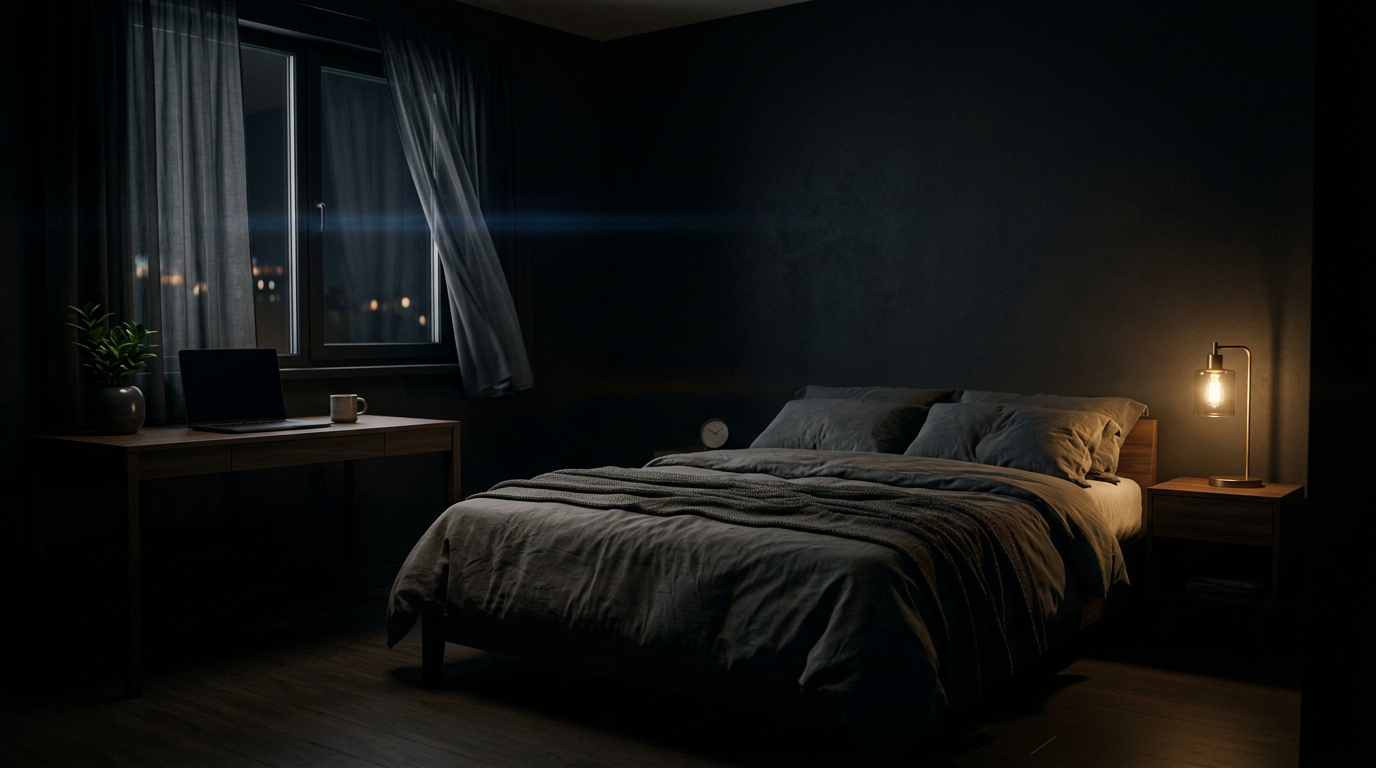 Minimal Dark Aesthetic Bedroom