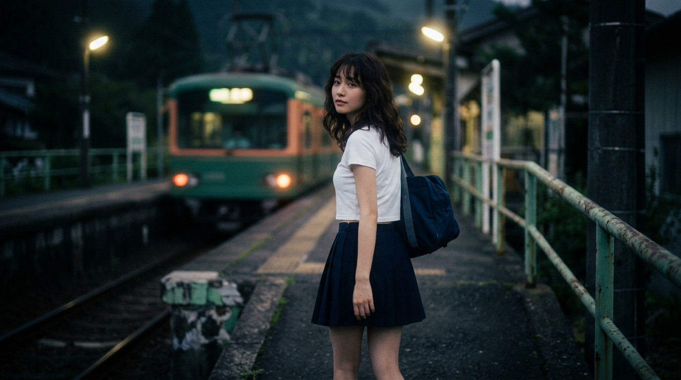 1990s Japanese Film Night Scene