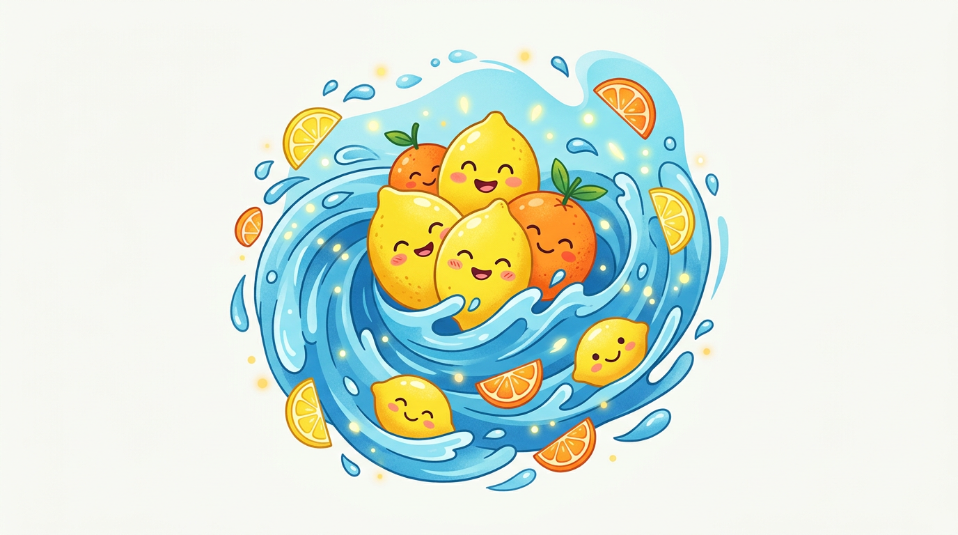 Cheerful Floating Fruits