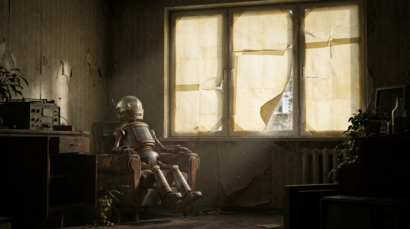 Dormant Retro-Futurist Robot