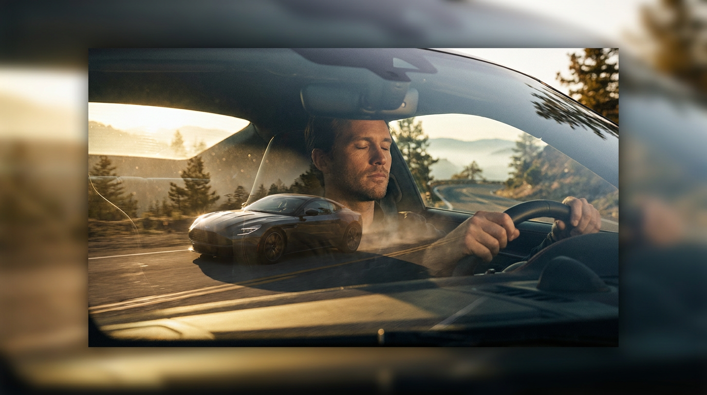 Sports Car Mountain Sunrise