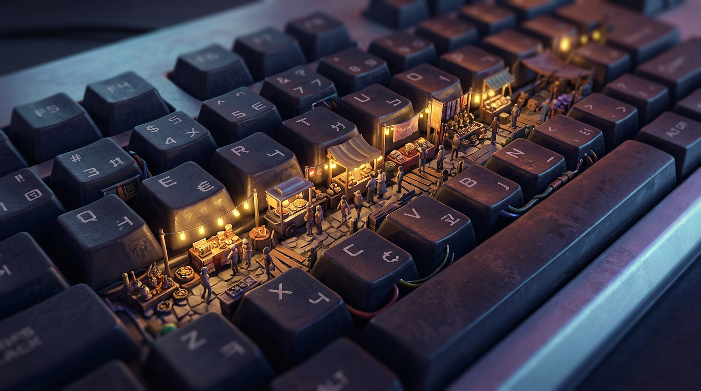 Miniature Keyboard Night Market